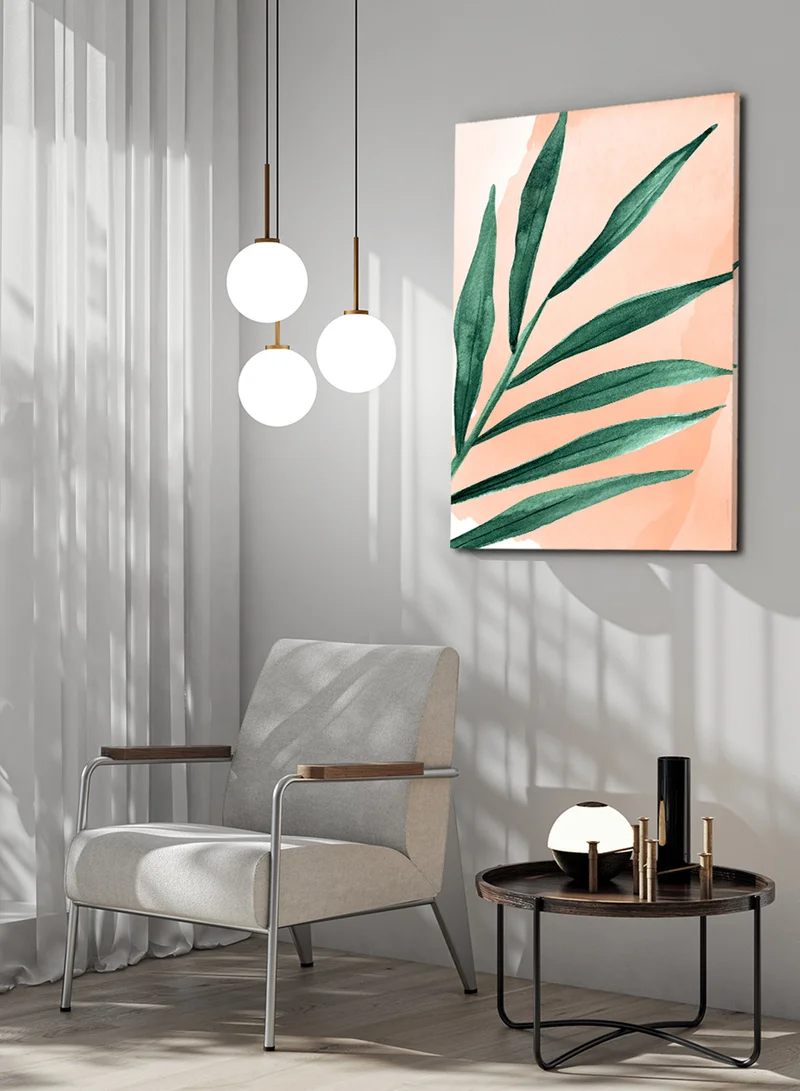 LOWHA Canvas Wall Art Stretched Over Wooden Fram with Perilla Plant Painting