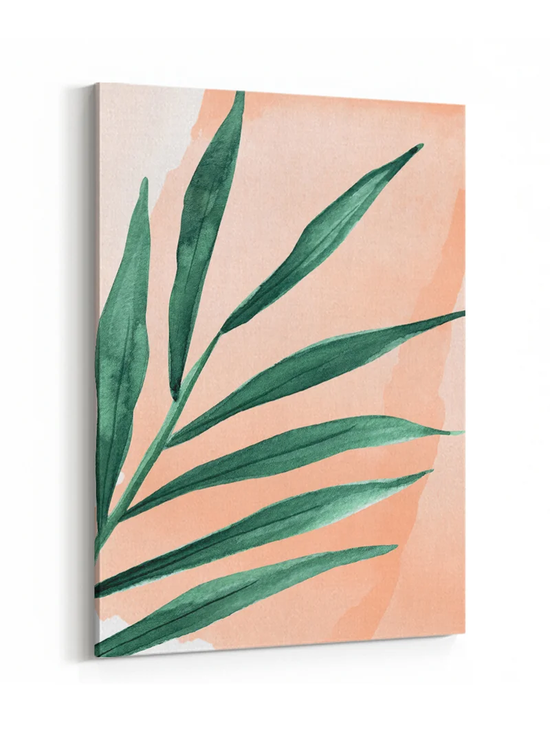 LOWHA Canvas Wall Art Stretched Over Wooden Fram with Perilla Plant Painting
