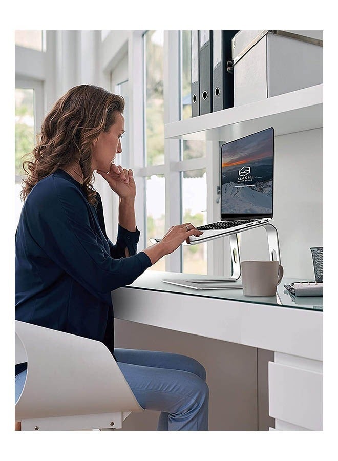 AL RAID Arabest Laptop Stand, Aluminum Computer Riser, Ergonomic Laptops Elevator For Desk, Metal Holder Compatible With 10 To 15.6 Inches Notebook Computer - Image 5