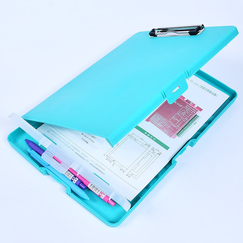 Factory supply PP folder storage box file box A4 writing board clip printing LOGO into supply macaron purple - Image 4