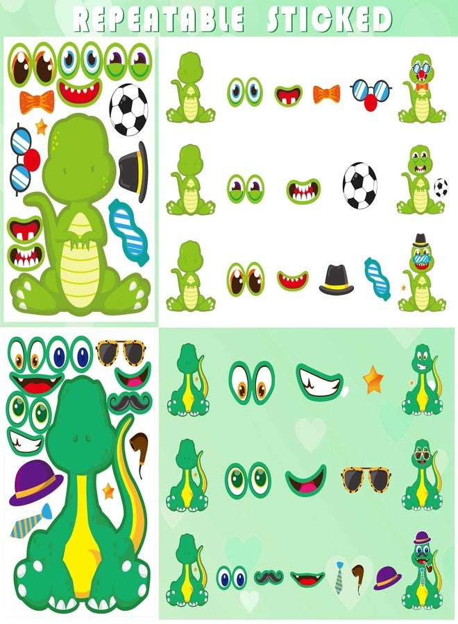 DUJAA 36 Sheet Dinosaur Stickers, Make Your Own Dinosaur Stickers for Kids，Make a Face Stickers Dinosaur Birthday Party Supplies,DIY Project Dino Theme Birthday Party Favor for Kids - Image 4