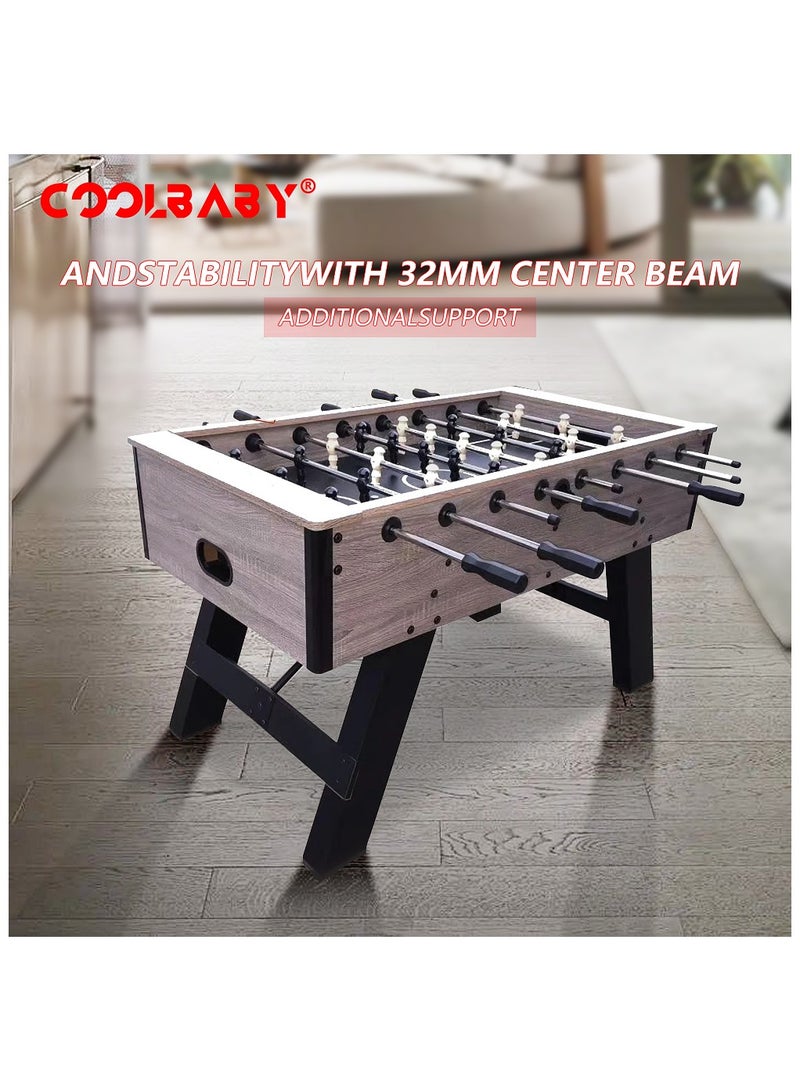 Cool Baby Foosball Table Adult Size 55" Wood Football Table Durable Stylish Designs  - Image 2
