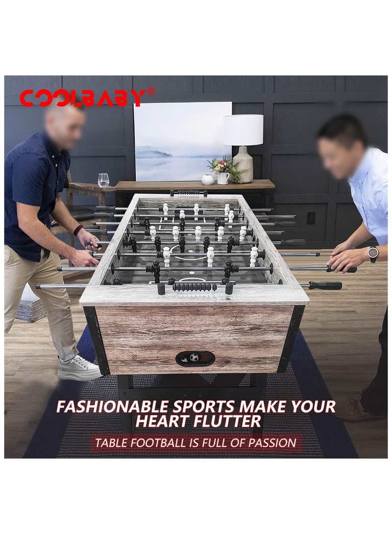 Cool Baby Foosball Table Adult Size 55" Wood Football Table Durable Stylish Designs  - Image 3