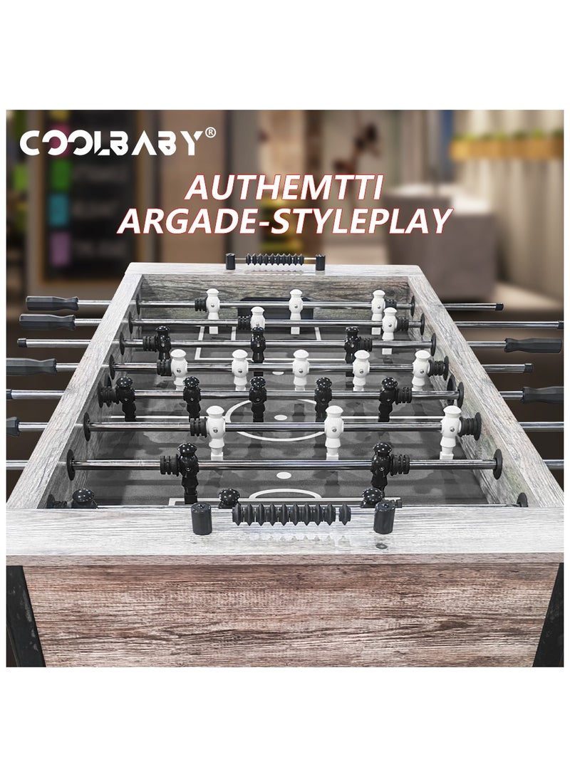 Cool Baby Foosball Table Adult Size 55" Wood Football Table Durable Stylish Designs  - Image 4