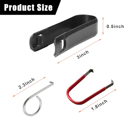 Sylvil 3PCS Car Wheel Hub Bolt Nut Cover Removal Tool, 3 Type Wheel Lug Cap Removal Tool Set, Universal Nut Caps Lug Puller & Bolt Cap Removal Tool Hook, Car Accessories for Most Vehicles - Image 2