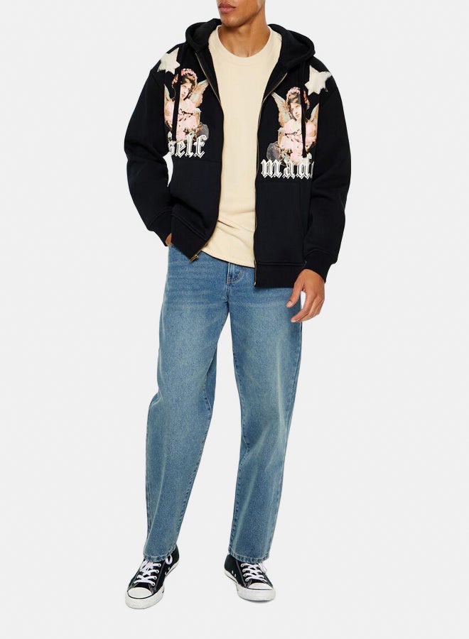 FOREVER 21 هودي بسحاب ذاتي الصنع - Image 2