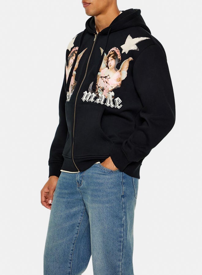 FOREVER 21 هودي بسحاب ذاتي الصنع - Image 4