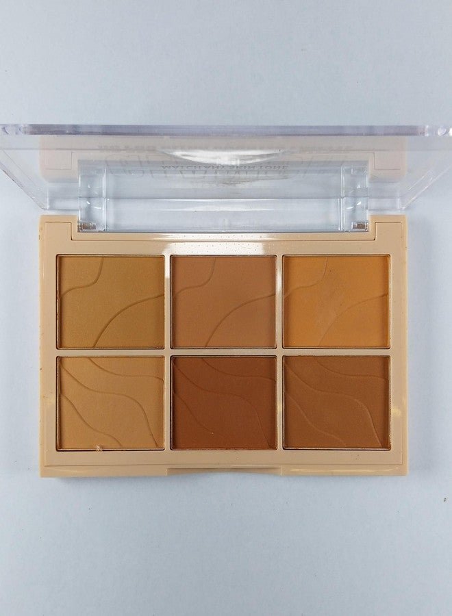 Bold Byte باليت أحمر خدود بستة ألوان | مجموعة إخفاء العيوب وتصحيح وتحديد ملامح الوجه | باليت خفيفة الوزن وسهلة الدمج للحصول على قاعدة مكياج مثالية | صغيرة الحجم ومناسبة للسفر - Image 3