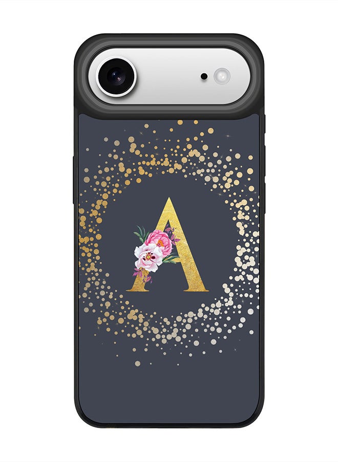 Stylizedd iPhone Air Case, [Compatible with MagSafe] Slim Magnetic cover Phone Case iPhone Air -Custom Monogram Floral - A  (Grey ) - Image 1