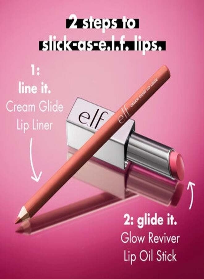elf Glow Reviver Lip Oil Stick Mauve Mentality– Hydrating Tinted Lip Oil Balm with Squalane, Shea Butter & Jojoba Oil, Glossy Finish 3 ml - Image 5