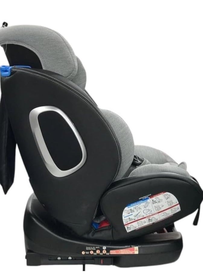 Kidilo 360° Rotation Car Seat with Isofix, Rear & Forward-Facing Positions, Model (105A) black - Image 3