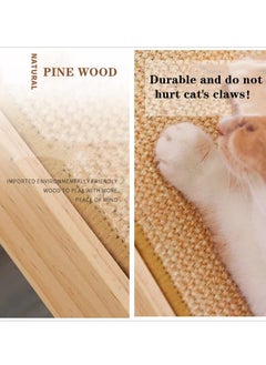 Arabest Cat Scratcher Ramp 19'' with Replaceable Sisal Mat Three Different Adjustable Height Pet Mobility Ramp for Cats  Made Of Original Natural Wood  - Image 5