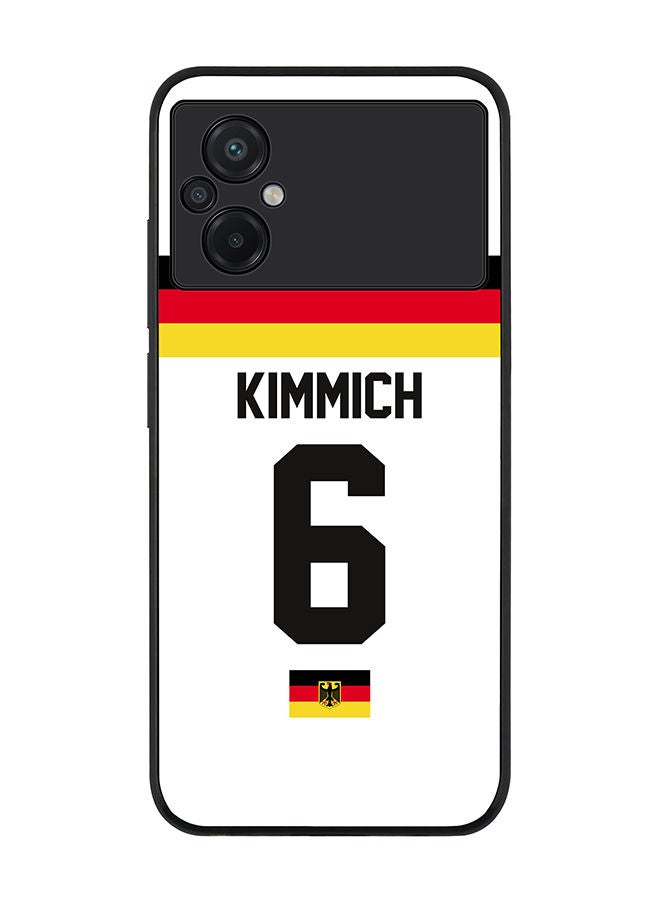 Stylizedd Rugged Black edge case for Xiaomi Poco M5 Slim fit Soft Case Flexible Rubber Edges Anti Drop TPU Gel Thin Cover - Football Team - Germany Player Name - Kimmich - Image 1