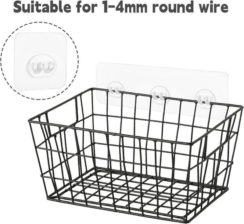 SUBTAVIK 12 Pcs Shower Caddy Adhesive Hooks Replacement, Corner Shower Caddy Adhesive Sticker Hooks Transparent Sticky Hooks for Bathroom Kitchen Shower Caddy Corner Shelf (3 Styles) - Image 5