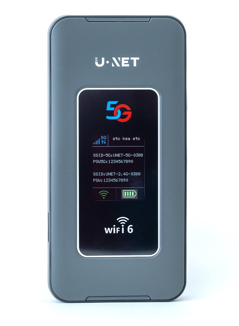 U.net Mesh-Link MF650M 5G Portable Modem Router | Wi-Fi 6 (AX1800), Qualcomm X55, Quad-Core 1.2GHz, 4GB RAM + 4GB Flash, 8000mAh Battery - Image 1