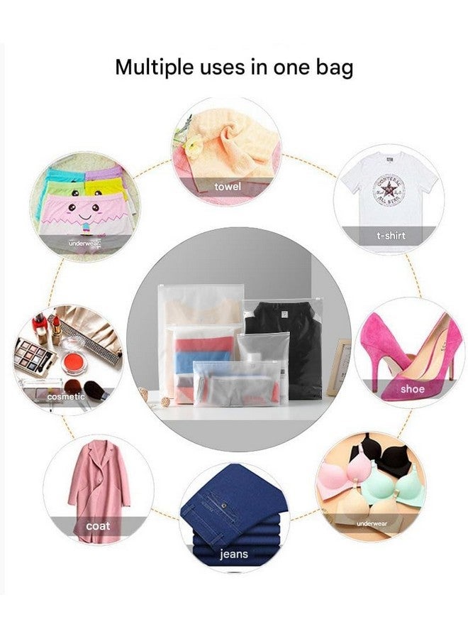 ZURATO 5pc Set Transparent Packing Bags for Travelling, Zip Bags for Clothes, Cosmetic, Jewellery, Tolitary, Shoes Storage Bag for Travel Organizer, Zip Lock Bag with Air Vent Hole (4 Set) - Image 5