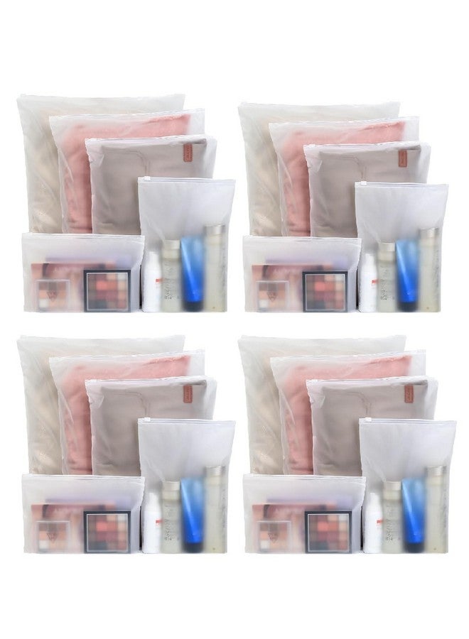 ZURATO 5pc Set Transparent Packing Bags for Travelling, Zip Bags for Clothes, Cosmetic, Jewellery, Tolitary, Shoes Storage Bag for Travel Organizer, Zip Lock Bag with Air Vent Hole (4 Set) - Image 1