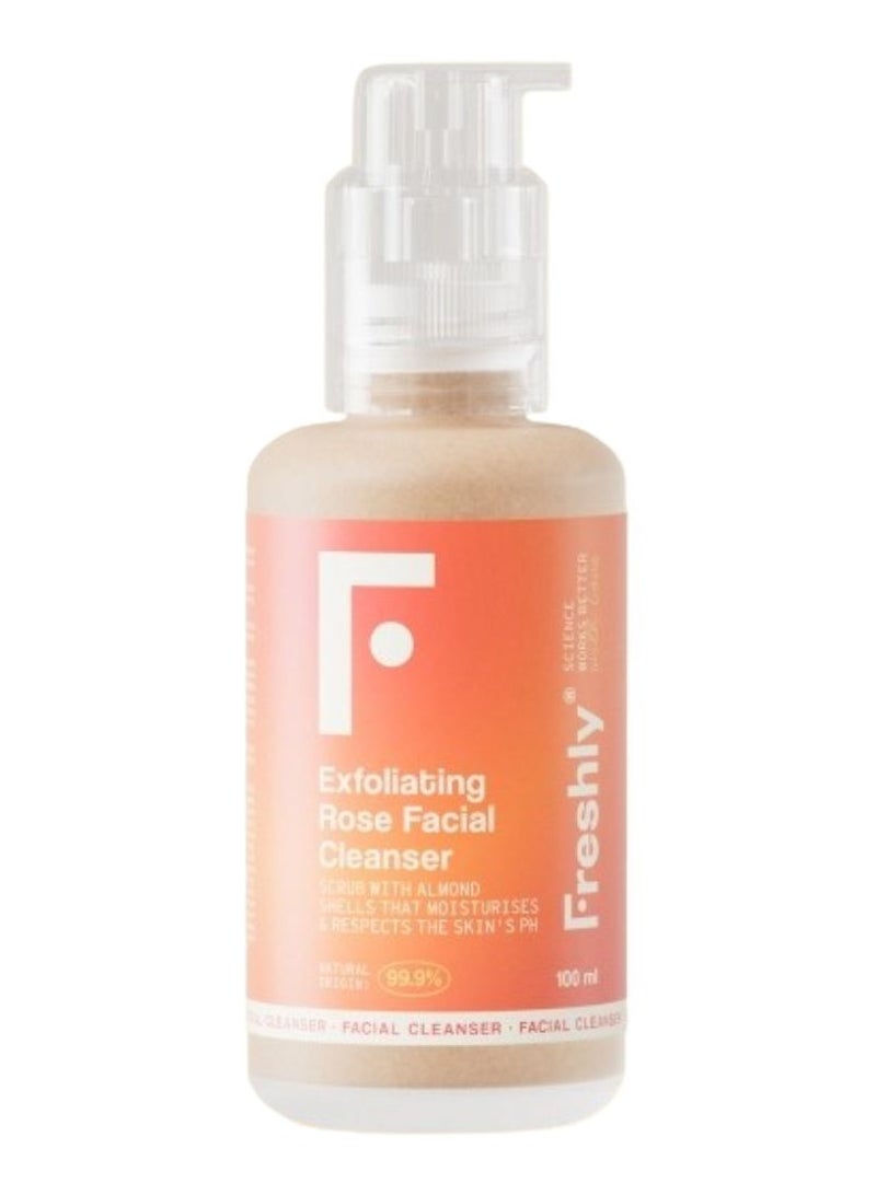 Freshly Exfoliating Rose Facial Cleanser Moisturizing Scrub 100ml - Image 1