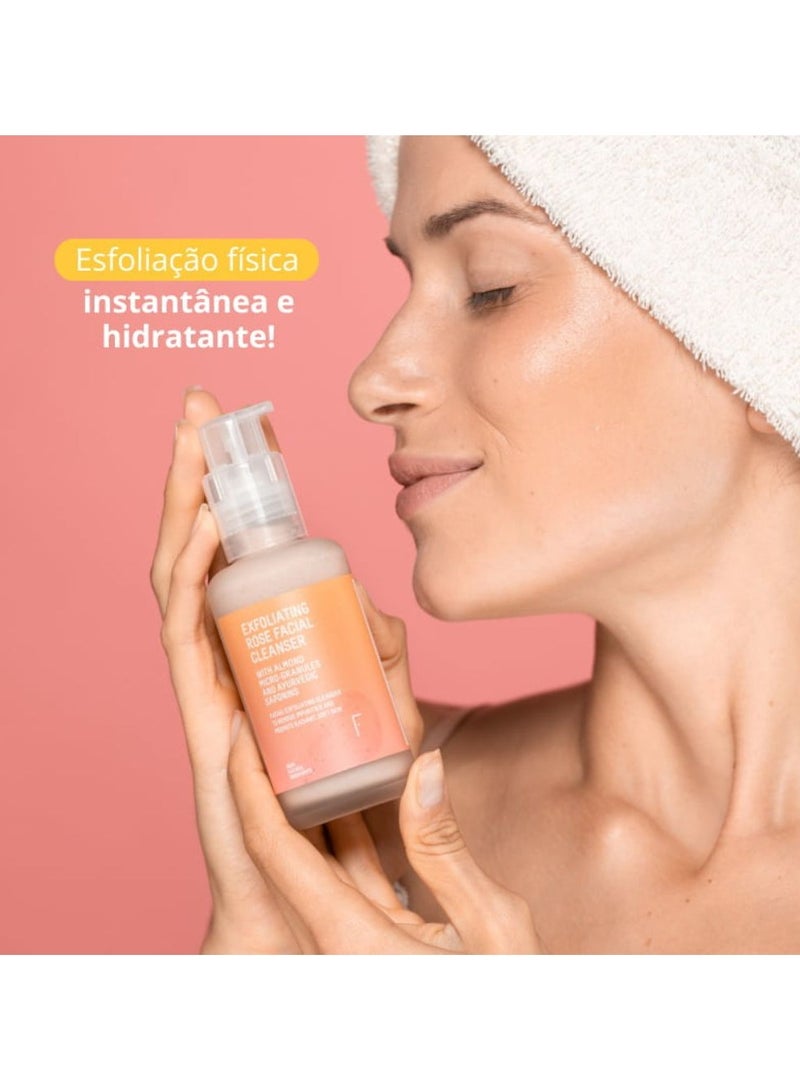 Freshly Exfoliating Rose Facial Cleanser Moisturizing Scrub 100ml - Image 2