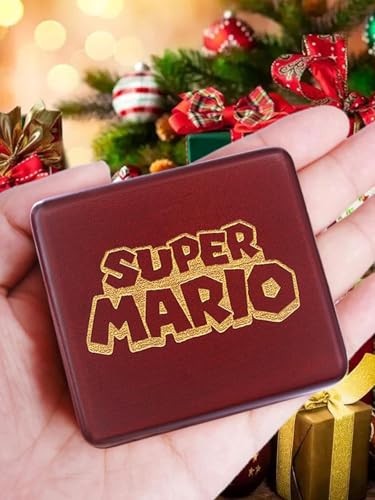 Sinzyo Music Box Vintage Wood Carved Mechanism Musical Boxs Gift for Birthday Valentines Day Christmas DaySuper Mario Theme Wine Red Box - Image 3
