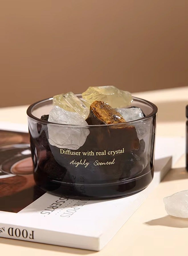 أوكيوز مجموعة موزعات الزيوت العطرية الحجرية (حجر كريستالي أسود عالي الجودة) للزيوت العطرية رائعة للتزيين في المنزل أو المكتب أو السيارة أو موزع الزيوت العطرية للسفر أو تقديم الهدايا - Image 4