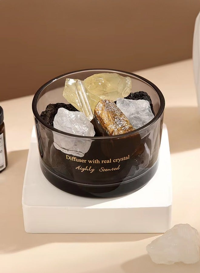 أوكيوز مجموعة موزعات الزيوت العطرية الحجرية (حجر كريستالي أسود عالي الجودة) للزيوت العطرية رائعة للتزيين في المنزل أو المكتب أو السيارة أو موزع الزيوت العطرية للسفر أو تقديم الهدايا - Image 5