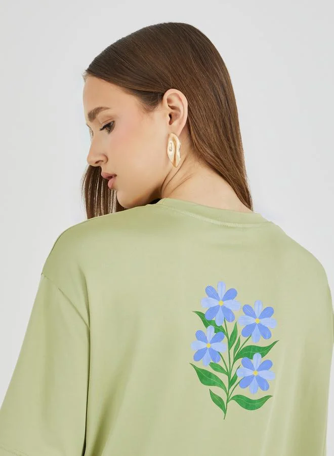 Take Two Take Two Graphic Printed Oversized T-Shirt
