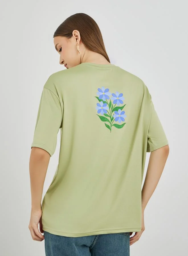 Take Two Take Two Graphic Printed Oversized T-Shirt