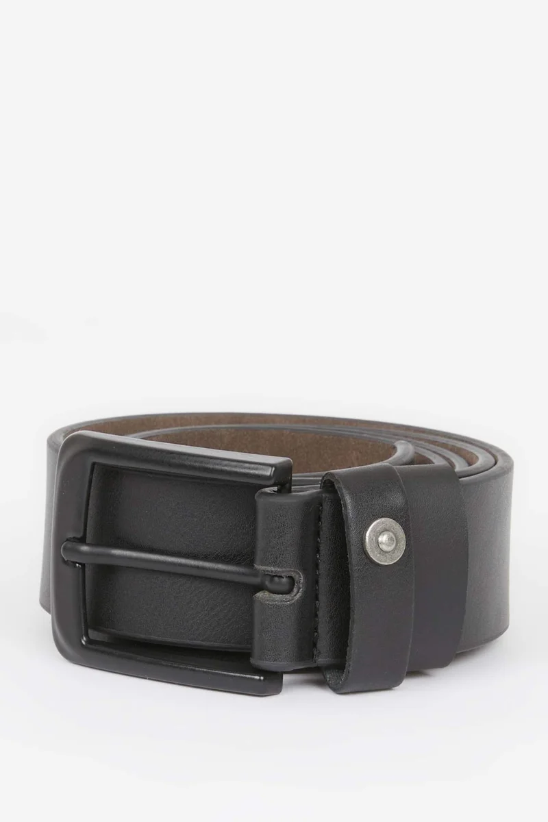 ديفاكتو Man Rectangle Clasp Faux Leather Denim Belt