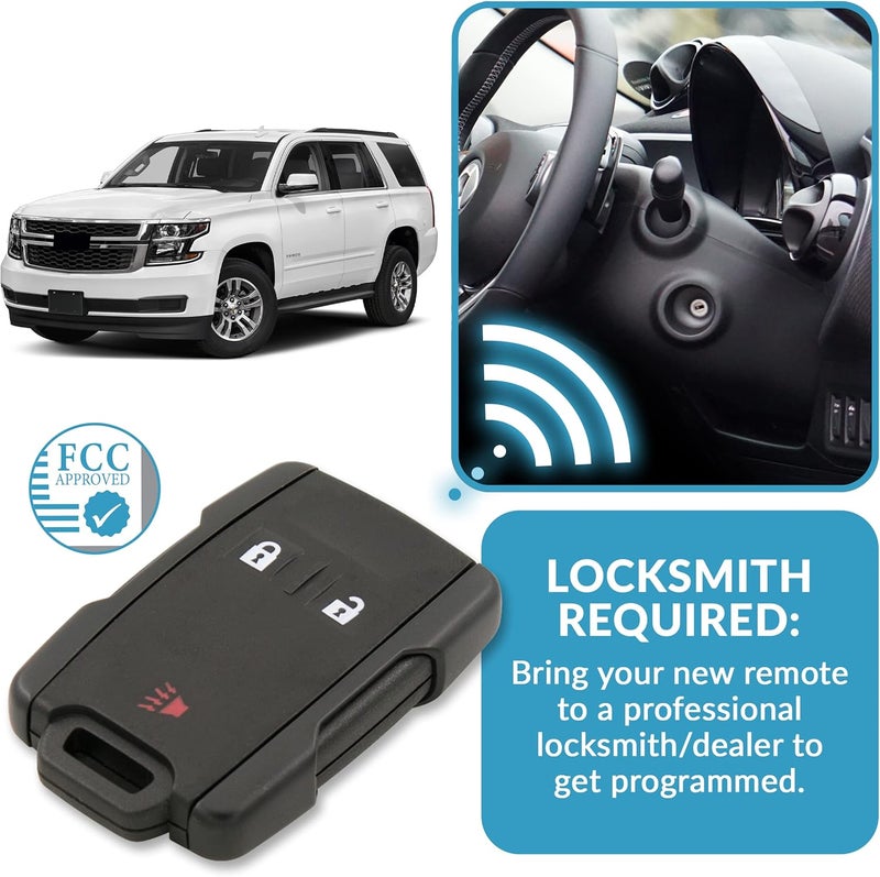 Keyless2Go Replacement 3 Button Remote Key Fob for GM Vehicles - 315 MHz - 2 Pack - Image 5