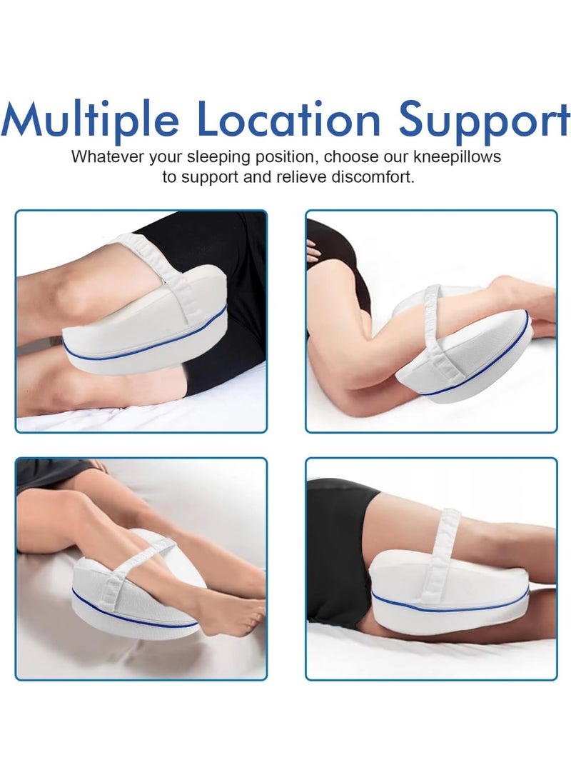 Pillow for Side Sleepers, Orthopaedic Leg Pillow for Painless Sleep, Ergonomic Positioning Pillow Made of Visco-Elastic Memory Foam, Breathable Cover - Image 5