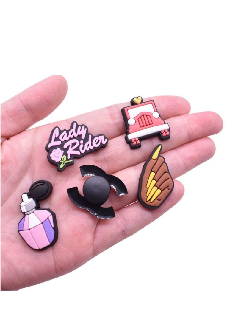 كابتن تيك 39Pcs Shoe Charms Fits for Clog Shoes Shoe Decoration Charms Party Gift for Kids Girls Women Mack-up Party Favors Birthday Gifts - Image 3