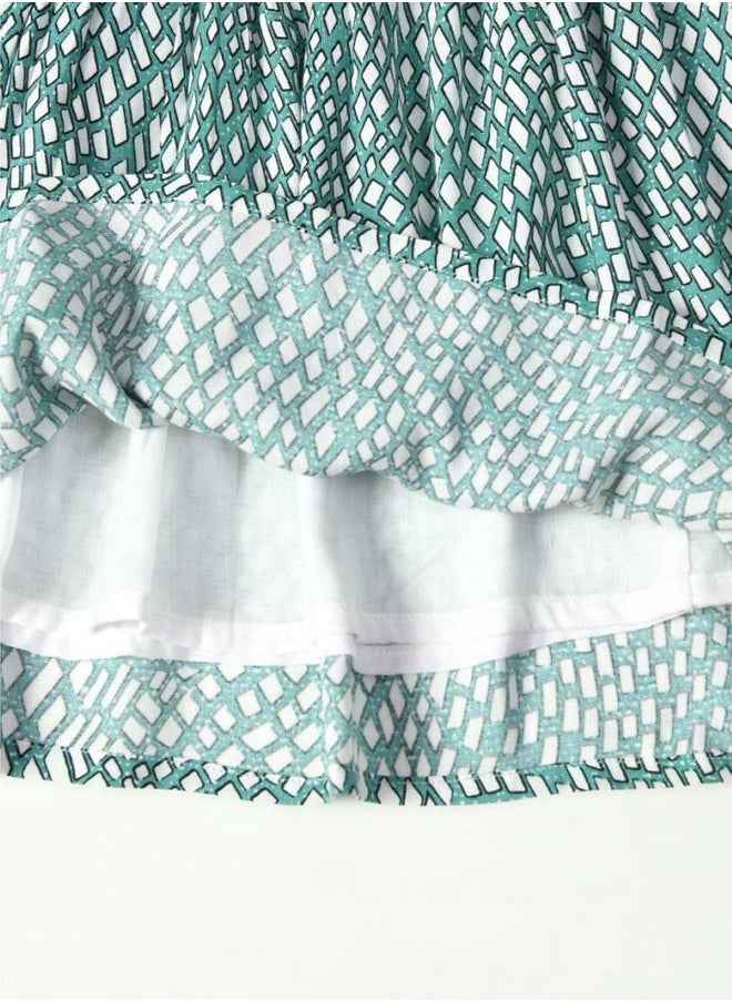 BELLA MODA All-Over Print Button Detail Dress by Styli  - Image 5