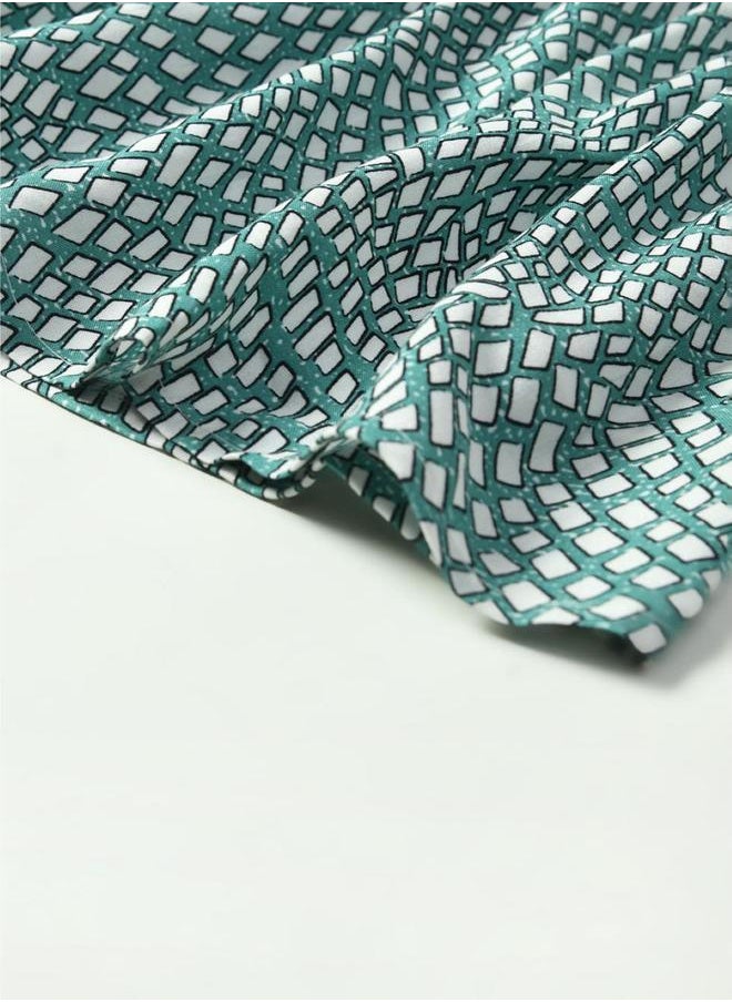 BELLA MODA All-Over Print Button Detail Dress by Styli  - Image 4