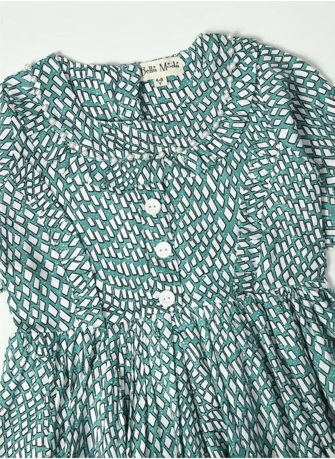 BELLA MODA All-Over Print Button Detail Dress by Styli  - Image 3