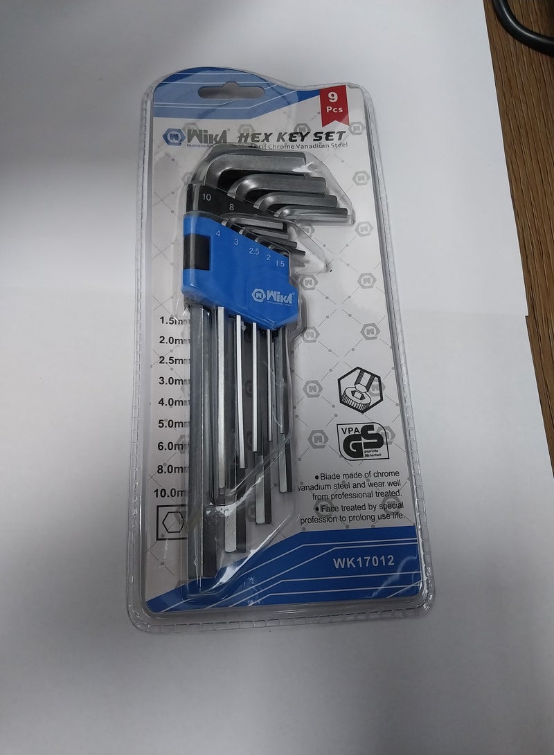 WIKA HEX KEY SET 9 Pieces WK17012 1.5MM TO 10MM - Image 2