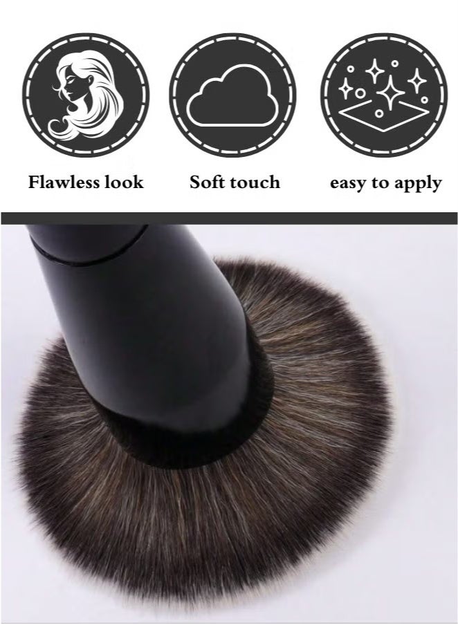 Hikma Beauty Flat Foundation Brush for Even Coverage, perfect for applying and blending liquid or powder foundation for a flawless finish, makeup brush, foundation brush, flat foundation brush, makeup brushes, makeup brushes, brushes, make up tool, makeup essentials, big makeup brush, foundation blending, professional makeup brush. - Image 4