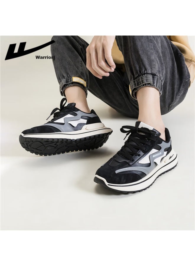 Warrior Official Men'S Shoes, Winter Sports Shoes, Versatile Casual Running Shoes, Comfortable Trendy Dad Shoes, Beige And Black, Size 39 - Image 4