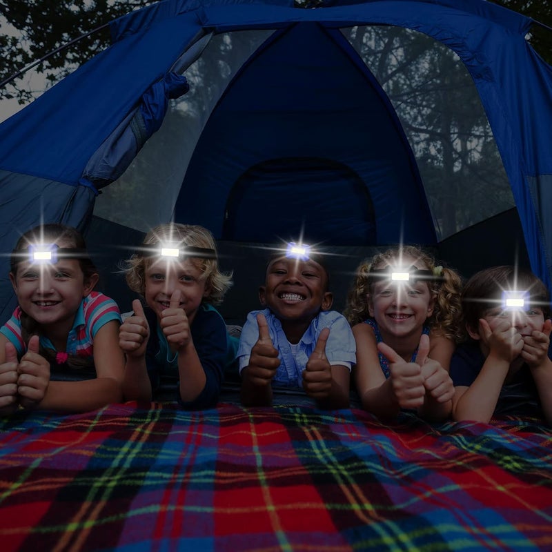 Macarrie 30 Pcs Led Headlamp Flashlight for Adults Outdoor Flashlight Headlamps with Adjustable Headband Waterproof Head Lights for Forehead with 3 Modes 90 AAA Batteries for Work Family Camp Run Read  - Image 5