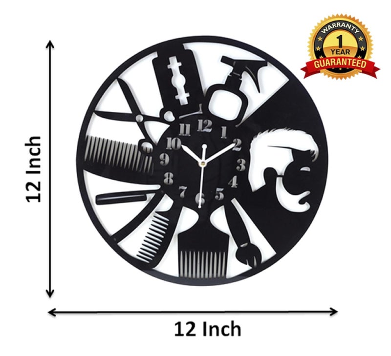 INON IMPORT EXPORT IIE IIE Wall Clock Design for Unisex Beauty Hair Salon CL033 1 Year Warranty  - Image 2