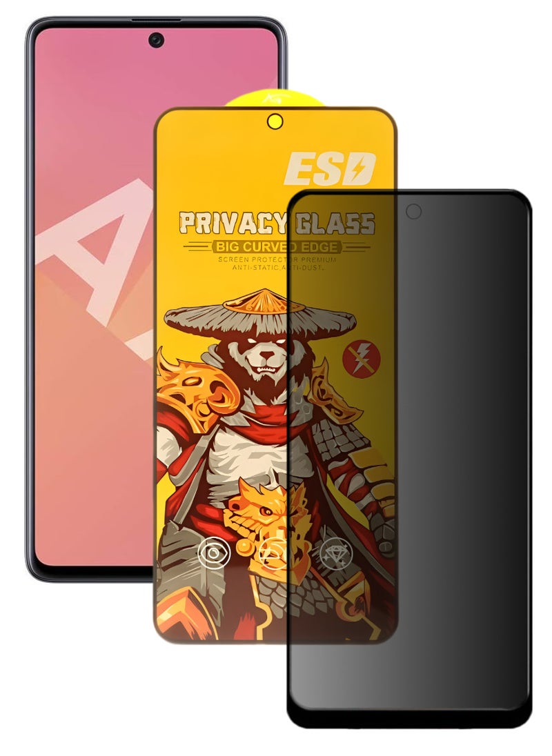 ESD Tempered Dustproof Privacy Glass Screen Protector Compatible For Samsung Galaxy A71 - Image 1