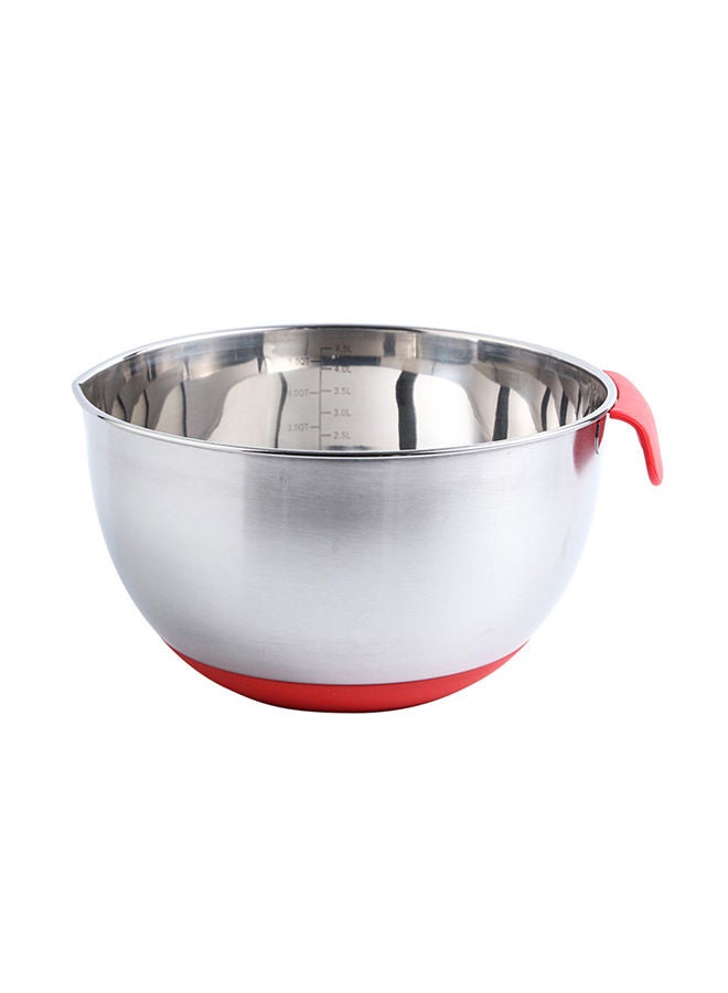 NIBEMINENT 3-Piece Stainless Steel Mixing Salad Bowl With Airtight Lid Silver 24x20x24cm - Image 1
