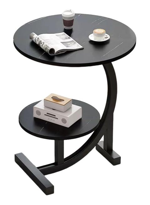 Side Table, Sofa Side End Table, C Shaped End Table for Couch, Sofa and Bed, Large Desktop C Table for Living Room, Bedroom