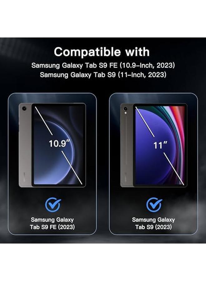 جي تيك حافظة دوارة لجهاز سامسونج جالكسي تاب S9 Fe مقاس 10.9 بوصة S9 11 بوصة 2023 مع حامل قلم S، غطاء واقٍ يدور 360 درجة، ظهر شفاف، خاصية الاستيقاظ التلقائي، لون أسود - Image 2