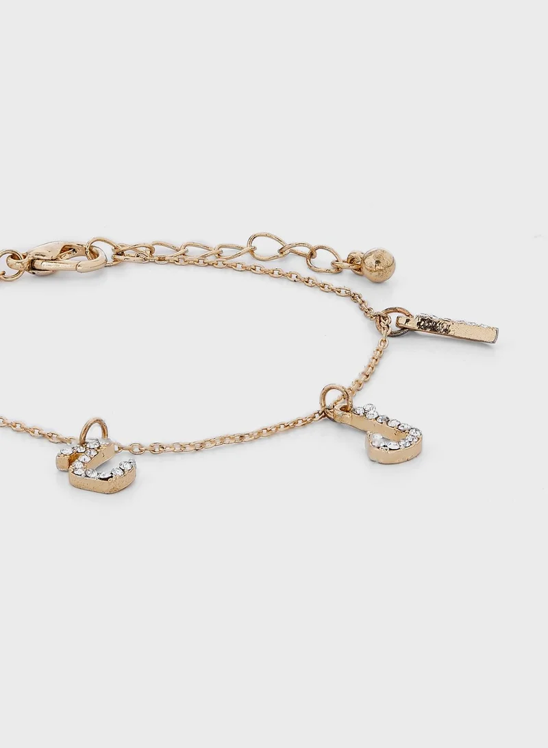 Khizana Hobb-Diamante Charm Bracelet