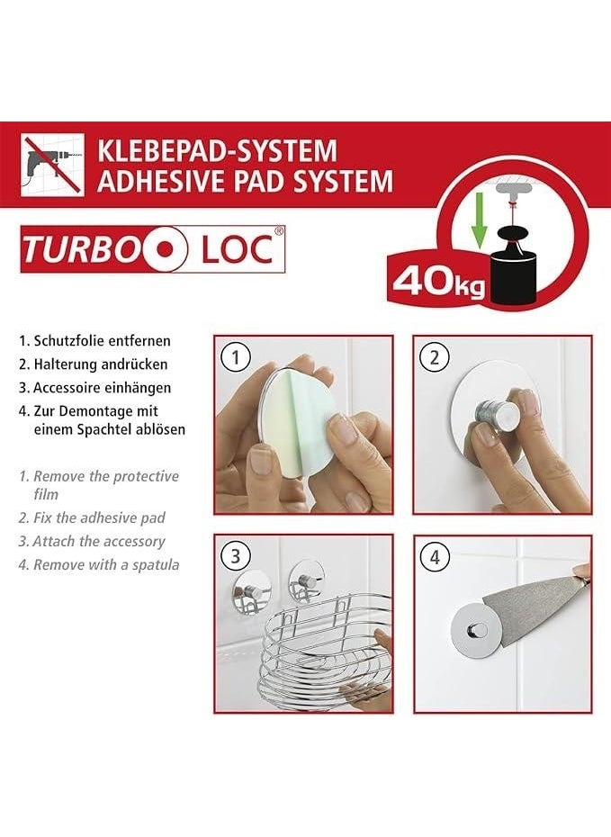 Turbo-Loc Toilet Paper Holder - Fixing Without Drilling, Steel, 14 x 6 x 9 Cm, Chrome - pzsku/Z69F029B78FABFA0162F3Z/45/_/1731686967/532861f9-f06d-4be2-9434-01dedaa0aed7