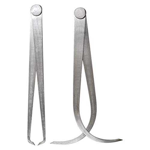 Yoohey 8" Stainless Steel Inside Outside Caliper Set Bent-Leg and Straight-Leg Inside Outside Caliper Tools Set for Measuring Pottery Clay Ceramic Sculpture 1Pair - Image 2