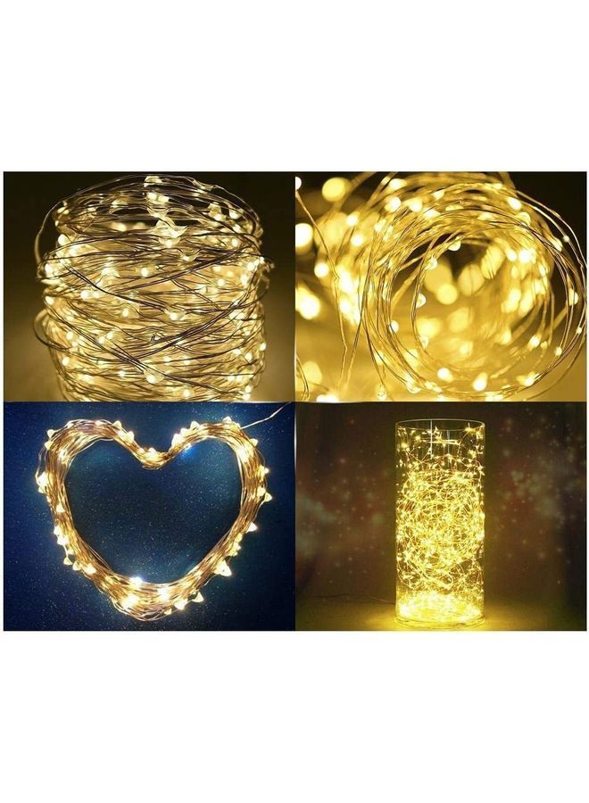 نيبمينينت شريط إضاءة يعمل بالطاقة الشمسية من 4 قطع أصفر - Image 2