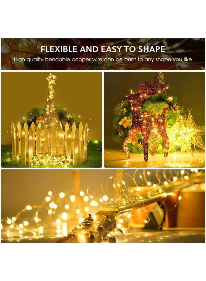 نيبمينينت شريط إضاءة يعمل بالطاقة الشمسية من 4 قطع أصفر - Image 3