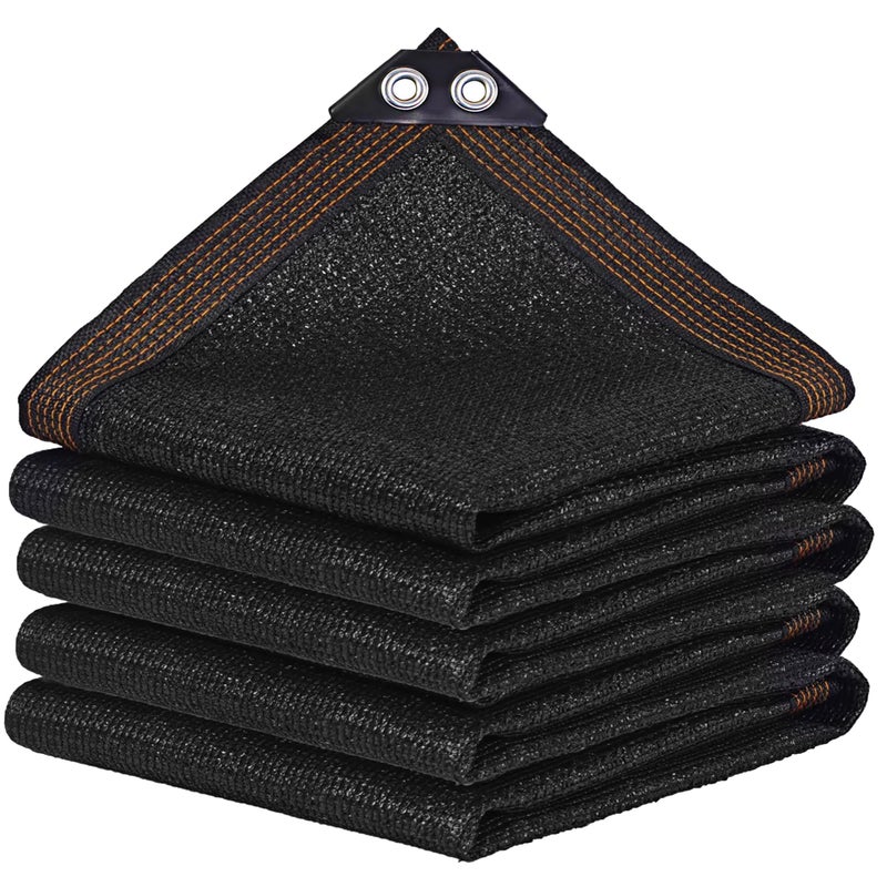 winemana Black Shade Cloth 50%, 8x10 FT Mesh Tarp - Garden Shade for Greenhouse, Patio, Vegetables, Plants Cover and Chicken Coops, Sun Shade Net for Outdoor Protection with Reinforced Grommets - Image 1